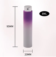 Flacon de parfum en plastique, vaporisateur miniature, taille de poche, 8 ml, dégradé de couleurs, luxe, mat, ABS, pompe en plastique, vaporisateur de parfum