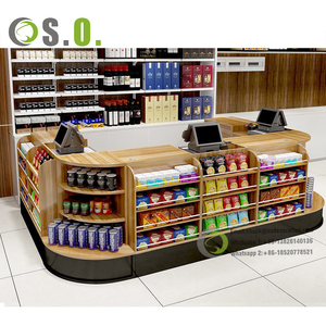 ชั้นวางสินค้าตกแต่งร้านค้าสมัยใหม่แบบกำหนดเอง ชั้นวางสินค้าซูเปอร์มาร์เก็ต ชั้นวางไม้สำหรับร้านค้าปลีก - Product Image 6