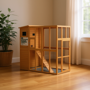 Casetta per Piccoli Animali D0100XUT1MU in Legno, Stile Moderno per Esterni, Compatta, Arredamento per Animali - Product Image 2