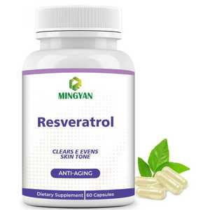 Cápsulas de Resveratrol OEM, Suplemento Antienvejecimiento para Adultos, Aumenta los Antioxidantes y Apoya una Piel Radiante y Saludable - Product Image 1