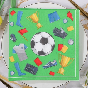 Servilletas de Papel <span class=keywords><strong>para</strong></span> Fiestas de Fútbol Americano, Servilletas con Diseño Deportivo <span class=keywords><strong>para</strong></span> el Día del Partido, Celebraciones de Cumpleaños, Decoración de Restaurantes - Product Image 2