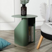 Petite table basse de style crème, table d'appoint ronde moderne en fer, table d'angle de luxe légère pour salon, petit espace