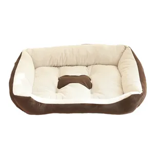 Wholesale fine craftsmanship rectangular pet beds with waterproof and anti slip bottom for dogs and cats to rest on