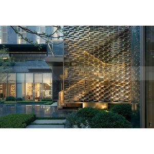 ANN2217 Modern Multi-Functional Durable Stainless Steel <b>Decorative</b> <b>Screen</b> Partition Coating Custom Symbols Logos Patterns - Product Image 2