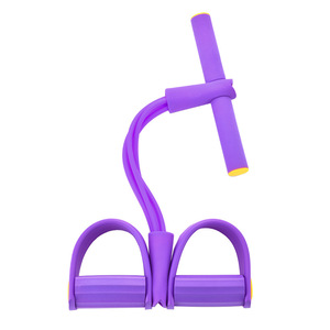 Banda de resistencia con pedal Little Swallow, color morado, equipo de fitness para ejercicios abdominales, abdominales, adelgazamiento de cintura - Product Image 1