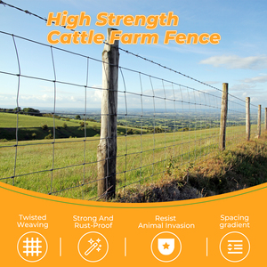 High Strength Galvanized Hinge Joint Field Fence Cattle Fence for Agricultural Farm Use - Product Image 5