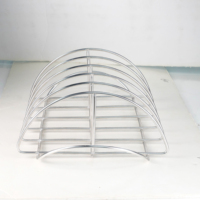 Support à côtes de porc en acier inoxydable pour barbecue, avec longue poignée, robuste et écologique, pour les grands grills Green Egg et Kamado Joe de 18 pouces