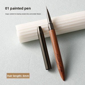 Ensemble de pinceaux à ongles en gel UV avec manche en bois, pinceaux plats, ovales, éventail, biseautés, pour dégradé, pétale et liner, avec couvercle décoratif - Product Image 6