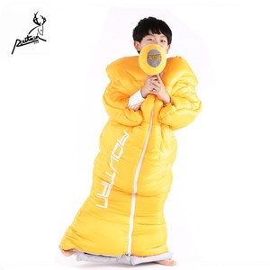 Sac de couchage chauffant pour enfants RS-93C Winter Carry Green Shark Shaped Mummy Style 3 saisons, en fibres creuses, rembourré de coton PP 250G - Product Image 4