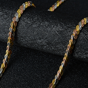 Collar de Cadena Chapado en Oro de Tres Colores de Moda para Mujer y Hombre - Product Image 3