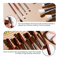 BS-MALL maquillage pinceau poudre bouffée ensemble professionnel Premium synthétique fond de teint poudre Blush visage maquillage brosse poudre bouffée ensemble