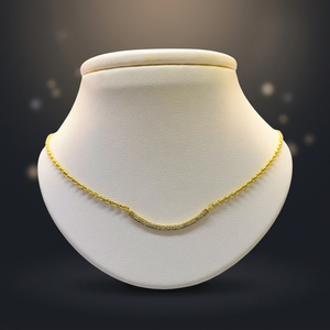 Bella S925 14K Gold Plated Luxury <b>Statement</b> Sapphire Citrine <b>Necklace</b> Circling Setting Customizable for Retail OEM/ODM Made - Product Image 3
