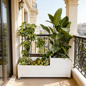 Set di Fioriere in Acciaio per Esterni, Fioriere Mobili a Più Livelli per Balconi e Giardini Domestici - Product Image 4
