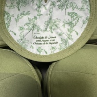 Kippa Judaïque Personnalisée en Tissu Vert Sauge avec Doublure Imprimée sur Mesure, Nom, Date, Logo – Cadeaux de Mariage, Yarmulke pour Cérémonie Juive