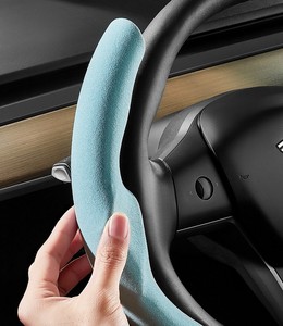 Housse de <span class=keywords><strong>volant</strong></span> en fibre de carbone en cuir suédé pour nouveau modèle <span class=keywords><strong>3</strong></span> Highland/modèle <span class=keywords><strong>3</strong></span>/modèle Y - Product Image 5