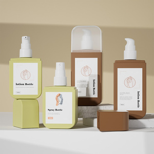 Flacone Vuoto Personalizzato in Plastica Quadrato per Cosmetici, Fondotinta Liquido, Lozione, Crema Viso con Pompa, 100ml <span class=keywords><strong>150ml</strong></span> - Product Image 1