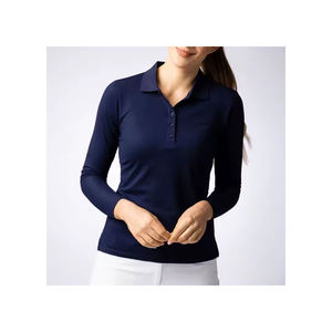 Manga completa cómoda y transpirable para mujer para Polos Patrón sólido Ropa informal de trabajo para el estilo diario sin esfuerzo - Product Image 3