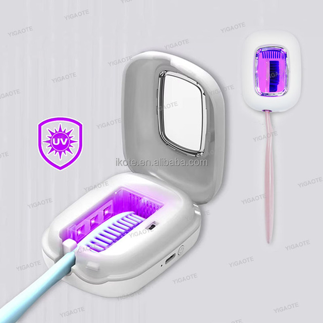 2025 Portable Mini UV Toothbrush Sanitizer Electric Toothbrush Travel Case with Smart Drying Wall Mount Sterilizer