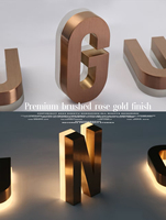 Letras Luminosas LED 3D Personalizadas para Exteriores Comerciales con Opciones de Acero Inoxidable/Acrílico RGB/Color Estático