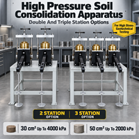 Appareil de consolidation des sols haute pression, Oedomètre double station, Équipement de compression pour laboratoire géotechnique