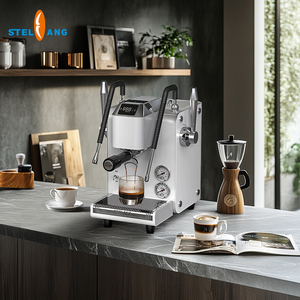 Cafetera Comercial de Acero Inoxidable, Máquina de Café Espresso Semiautomática para Tienda - Product Image 5