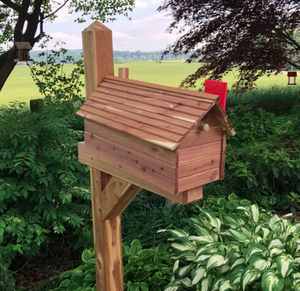 Commercio all'ingrosso della fabbrica di legno di metallo Bill titolari di posta organizzatori cedro Chalet registro di cedro cabina di posta con inserto in metallo - Product Image 1