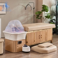 Meubles de salon de coiffure, lavabo, table de massage thaïlandaise, lit de lavage de cheveux, lit de spa capillaire japonais