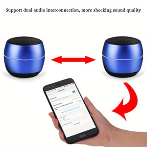 Speaker SENXIN S3 nirkabel Mini logam aluminium, pengeras suara keras TWS HiFi logam portabel, pemutar kartu TF - Product Image 6