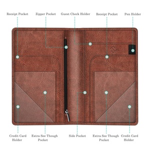 Organizador de Pedidos Boshiho Personalizado de Gran Capacidad en Cuero para Camareros de Hotel y Restaurante - Product Image 3