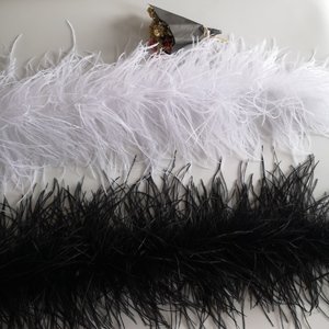 Boa bulu burung unta 35-40 Cm untuk pakaian/Pesta/dekorasi panggung pernikahan kualitas terbaik - Product Image 5