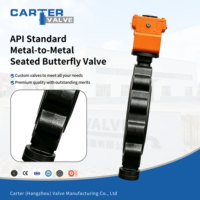 Vanne papillon API à joint rigide métal-métal en acier inoxydable CF8M, type Wafer, pneumatique, modulante, pour huiles et gaz corrosifs, conforme ASME B16.5, haute pression