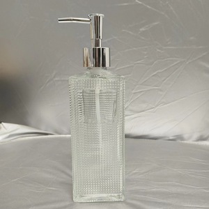 Golden Supplier Direct Sale 16oz Silver Color Gold Pump Custom Hand Sanitizer Dispenser Glass Bottle 450ML <strong>Refillable</strong> - Product Image 6