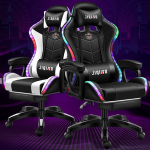 <span class=keywords><strong>Chaise</strong></span> de gaming, inclinable et pivotante, en cuir pu, <span class=keywords><strong>rose</strong></span>, idéale pour jeux de course, avec lumières et haut-parleurs, bon marché, rvb, offre spéciale - Product Image 5