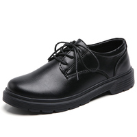Chaussures Oxford en cuir PU verni pour femmes, taille 35-40, à lacets, plateforme, semelle épaisse, talon épais, style preppy, chaussures habillées pour uniforme scolaire