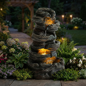 Fuente de Agua Moderna con Diseño de Pájaro, Hecha a Mano con Resina, Decoración Impermeable para Jardín, Terraza o Fiesta, Ecológica - Product Image 3
