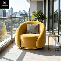 Fauteuil pivotant moderne de luxe, fauteuil en velours design, fauteuil de salon pivotant à 360 degrés pour salon, hôtel, villa