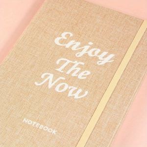 A5 100 GSM Thick Paper Linen Hardcover Lined <b>Journal</b> with Inspirational Design Dotted Binding Zhejiang China - Product Image 4