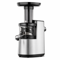 400W Slow Juicer met hoge sapopbrengst, koude pers extractie, metalen zilveren uitvoering, brede invoeropening voor thuiskeuken
