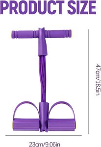 Multifunctional Pedal Resistance Band with Handle 8 Tubes Soft Durable <b>Puller</b> Thickened Workout Bands for Woman&Man Abdomen Body - Product Image 2