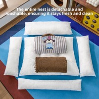Canapé-lit pour chat et chien Nine Pets, coussin en mousse à mémoire de forme en flanelle amovible et lavable, chaud et apaisant pour l'automne et l'hiver, anti-anxiété, pour petits et moyens animaux
