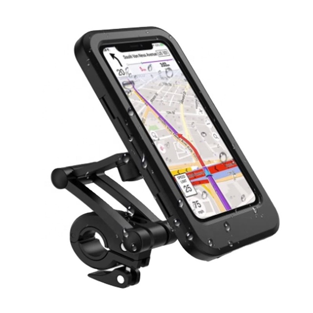 Bike Phone Holder Waterproof Motorcycle Phone Holder with TPU Touch Screen 360 Degree Universal Bicycle Mobile Mount for iPhone