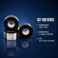 Ruban de marquage à chaud NBER 25mmx100m, encre noire, matériau PET, prix de gros pour machine de codage, pour estampage à chaud sur plastique