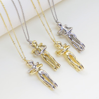 Colliers pendentifs romantiques pour couples, tendance et très vendus, avec un motif d'étreinte et des ailes d'ange, pour les amoureux, cadeau pour la Saint-Valentin