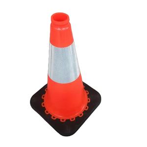Hongqiao 18 inch 450cm chiều cao cao có thể nhìn thấy PVC giao thông nón USA tiêu chuẩn PVC giao thông nón an toàn nón cho giao thông - Product Image 1