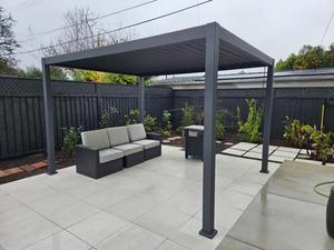 आसानी से इकट्ठे वाटरप्रूफ गार्डन बिल्डिंग मंडप मोटर चालित एल्यूमीनियम आउटडोर गैज़बो बायोक्लिमिटिक पेरगोआ - Product Image 3