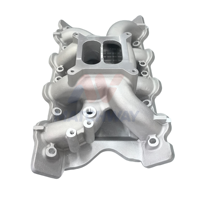 Nuevo Colector de Admisión MATCHWAY Performance para Motor de Bloque Pequeño 302 351 Cleveland, de Aluminio Satinado de Doble Plano con Espacio de Aire