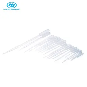 HAIJU LAB 1ml 2ml 3ml 5ml 10ml Clear Sterile Disposable Pasteur Pipette Plastic Dropper Micro 3ml Transfer Pipettes