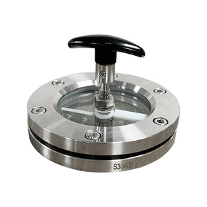 Vitre de contrôle sanitaire à bride en acier inoxydable Conan DN80 DN100 DN125 DN150 DN200 avec grattoir et brosse pour pipeline - Product Image 4