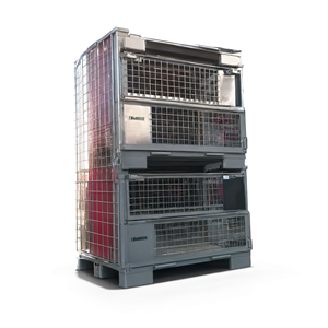 Cage à palettes en treillis métallique Toma Palete, conteneur en fil d'acier pour commandes en gros - Product Image 1