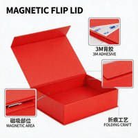 Boîte cadeau pliante magnétique en carton de luxe avec logo personnalisé, finition mate, boîtes rigides en papier pliables, couvercle à rabat magnétique